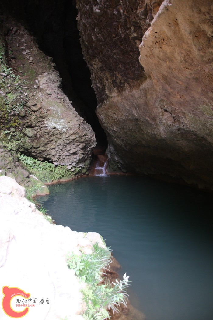再往里进去是溶洞了，水从溶洞里出来