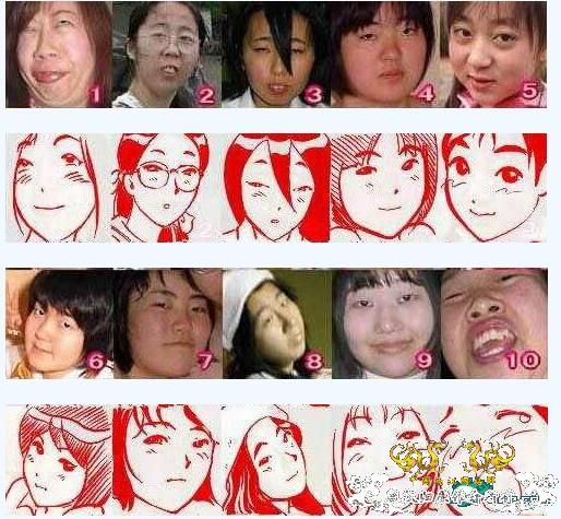 喜欢日本漫画的来看看，漫画真人大对比